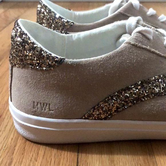 Madewell Shoes - 🌹MADEWELL Sidewalk Suede and Glitter Low top Sneakers 8.5